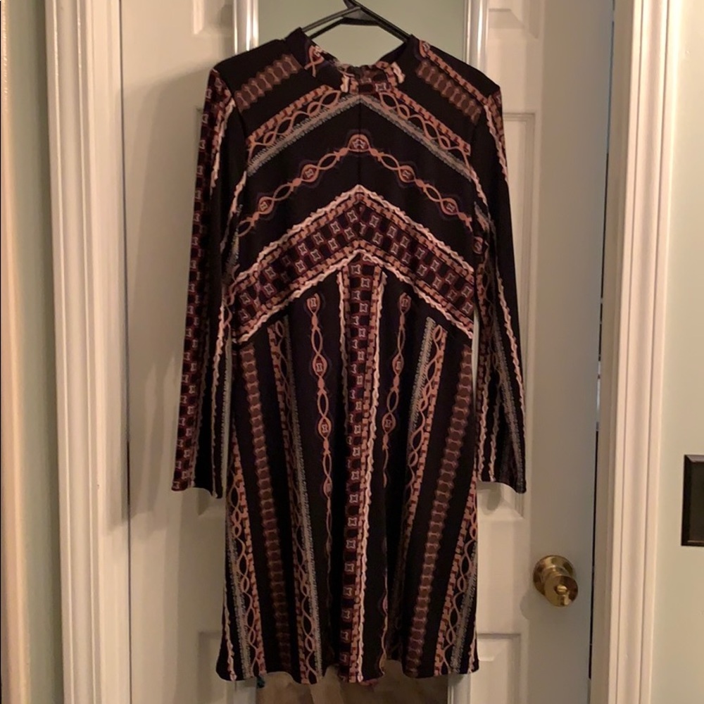 Free people black and pink mini dress